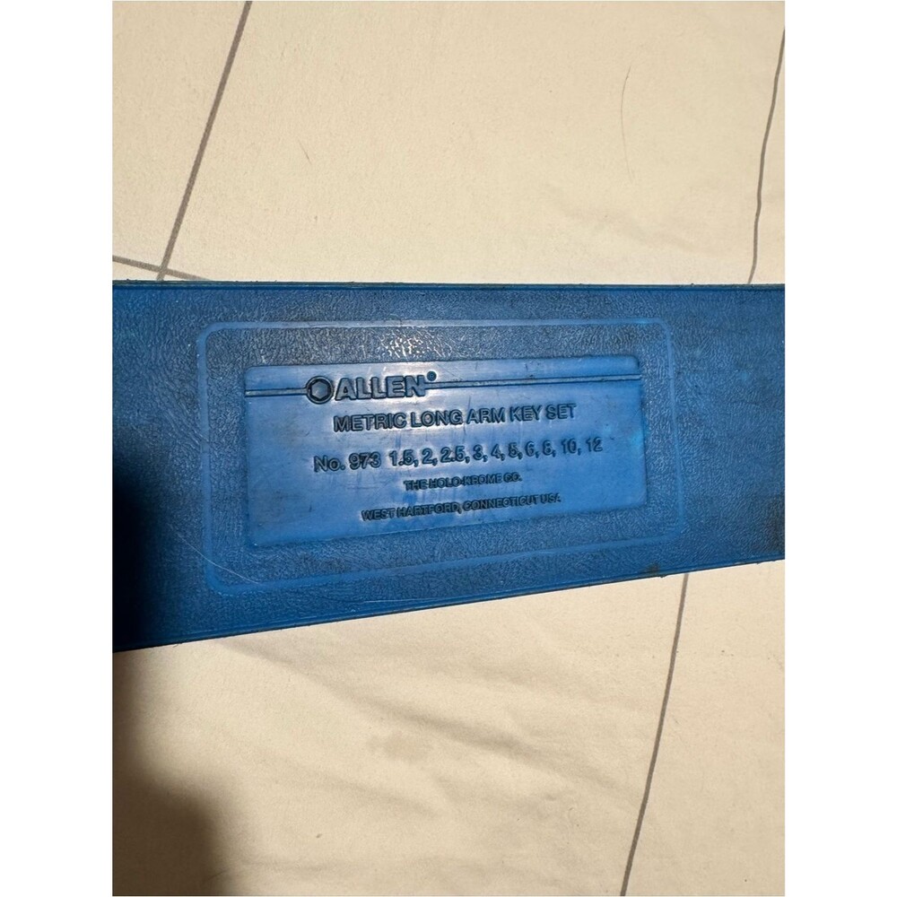 Set of Black Hex Allen Wrenches in Blue Case - Picture 2 of 2